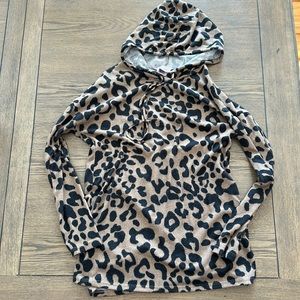 Leopard Pink Lily Hoodie 🐆🐾💕